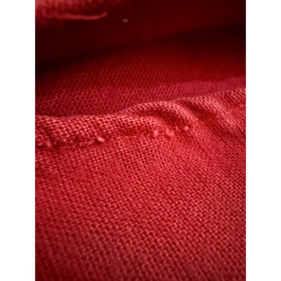 Cabelas Ducks Unlimited Red Denim Shirt Mens L Distressed Button Up Long Sleeve - Picture 7 of 14